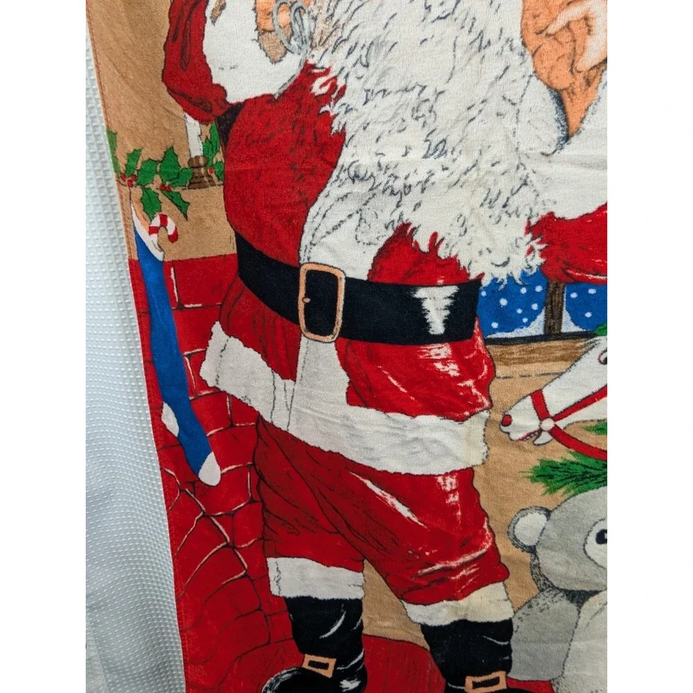 Vintage Maiden Sunshine Merry Christmas Santa Beach Towel 61 x 32 inches
